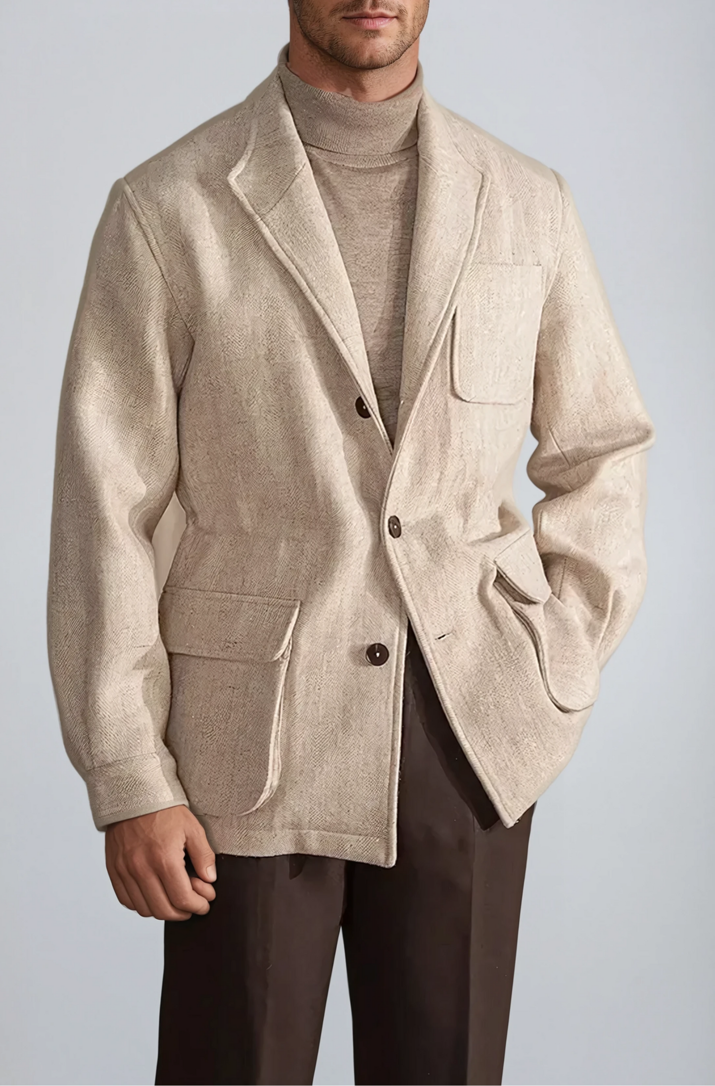 Wollen Jas Beige
