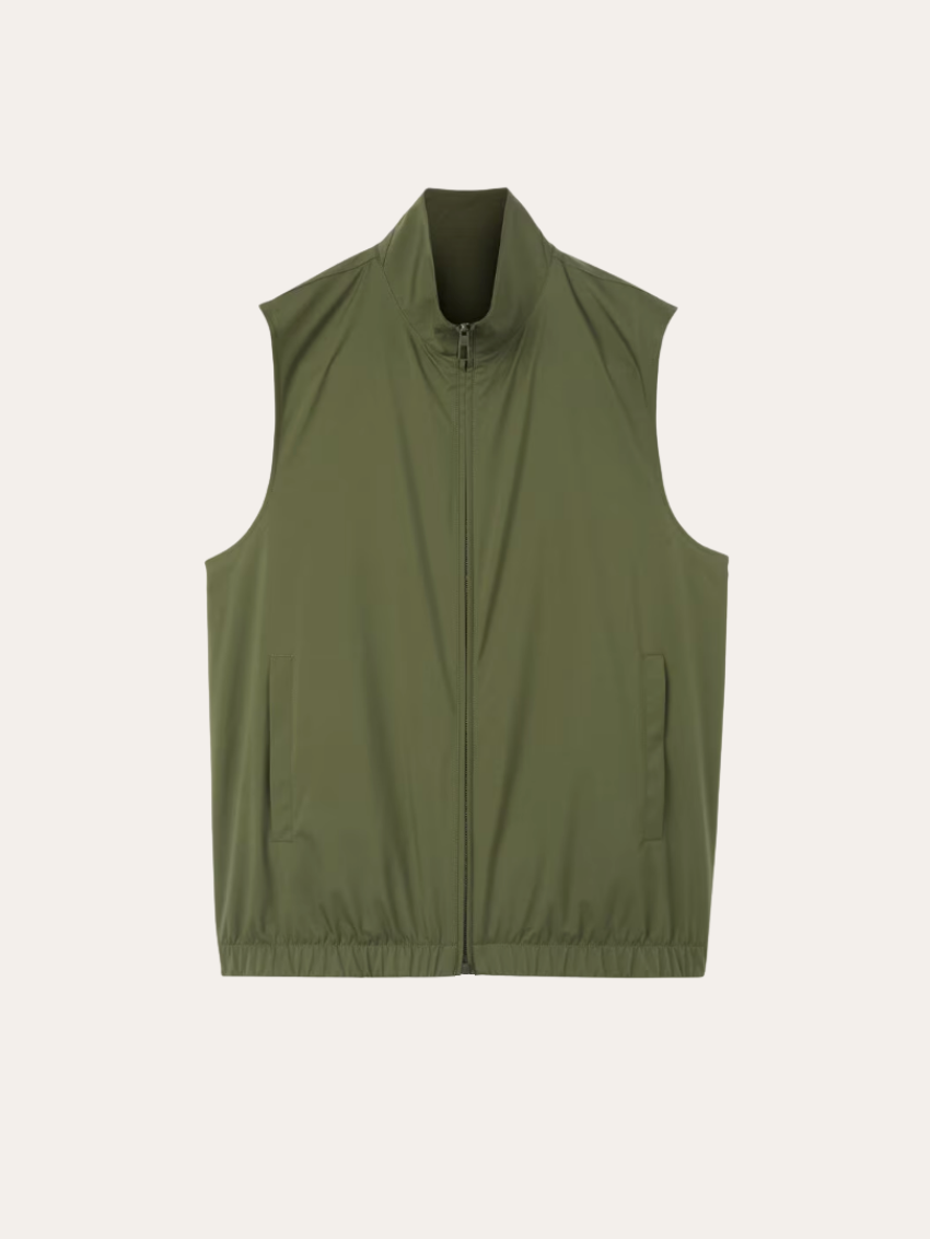 Reversible City Body Warmer - Donkergroen