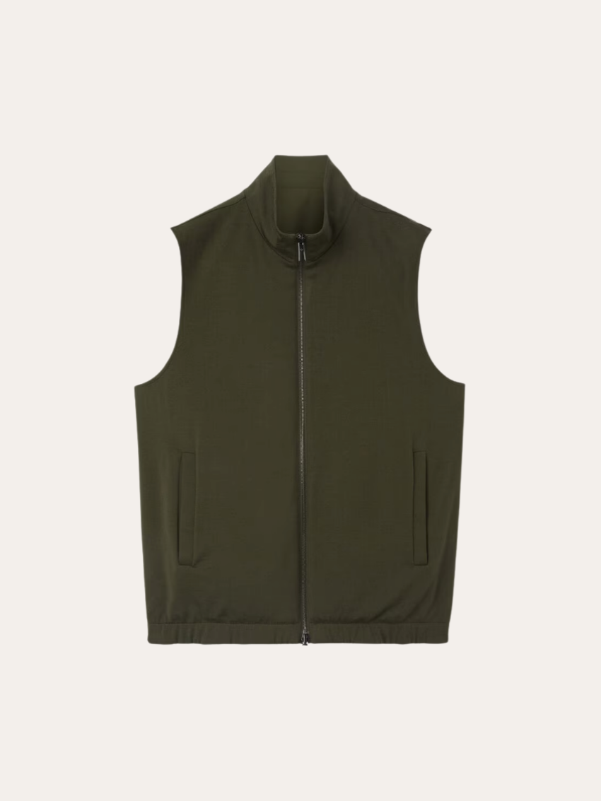 Reversible City Body Warmer - Donkergroen