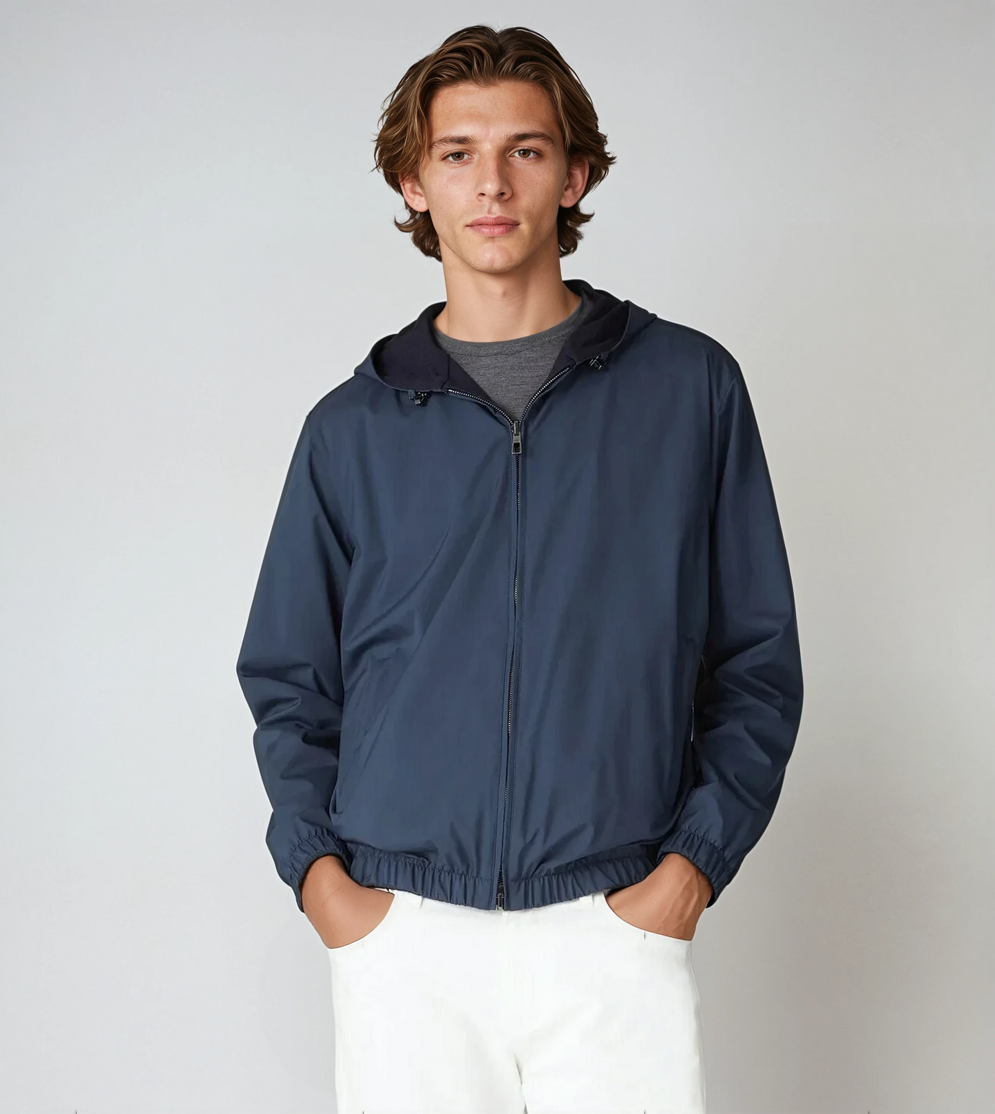 Reversible City Bomber Jacket – Marineblauw