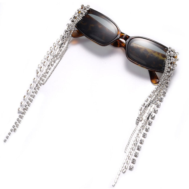 Haiti Tassel Rhinestones Sunglasses