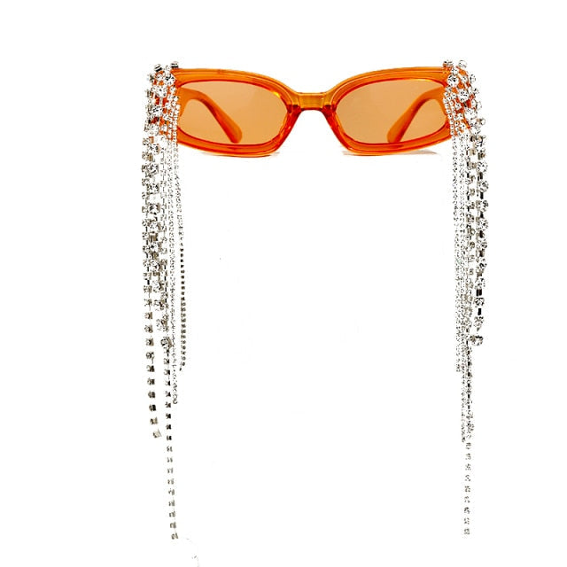 Haiti Tassel Rhinestones Sunglasses