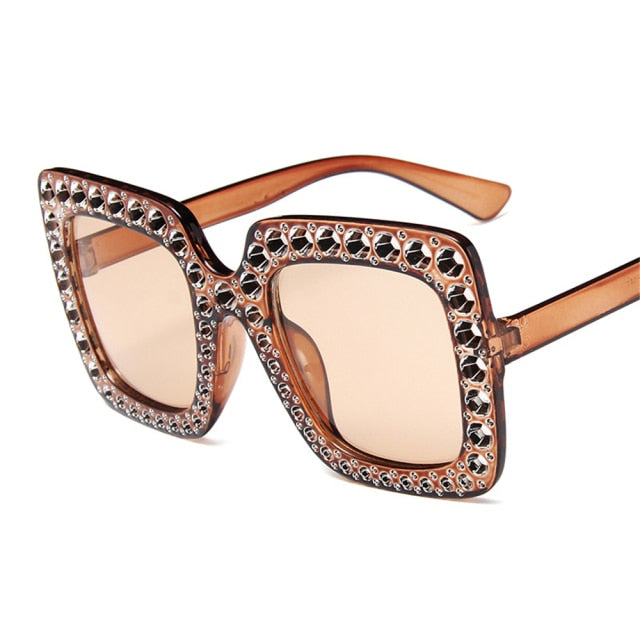 Crystal Oversized Sunglasses