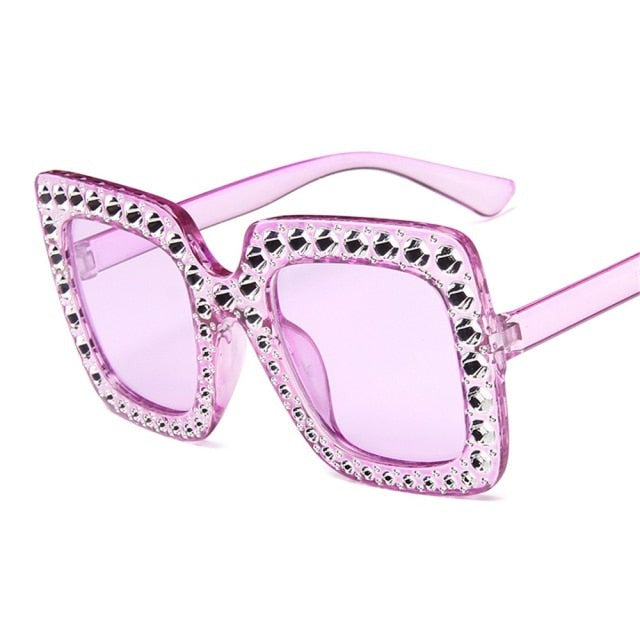 Crystal Oversized Sunglasses