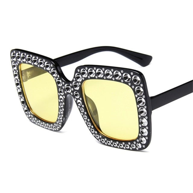 Crystal Oversized Sunglasses