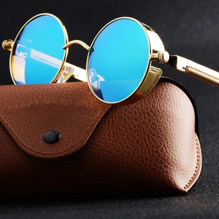 Gusaino Metal Steampunk Sunglasses